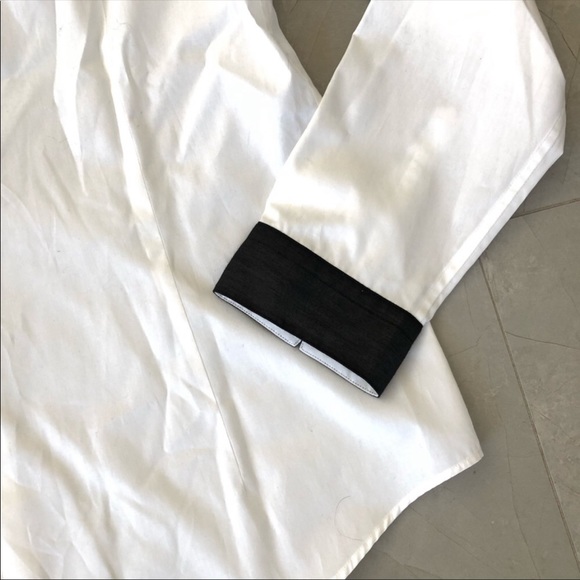JOHN VARVATOS Black White Button Down Shirt Sz L - Picture 6 of 14